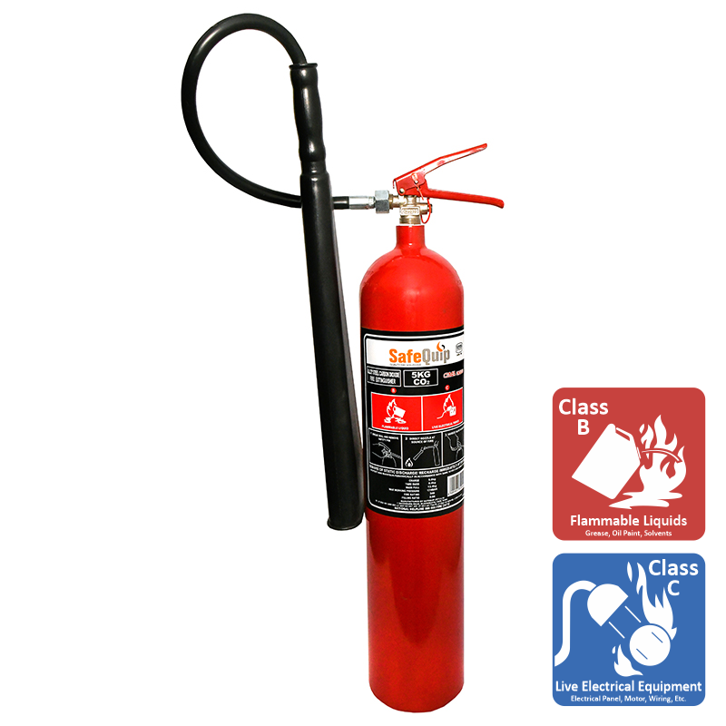 5kg CO2 Fire Extinguisher with Wall Bracket