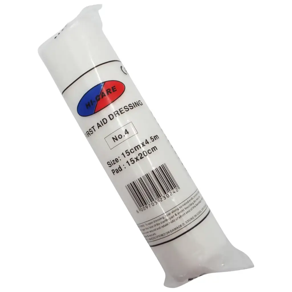 First Aid Dressing (FAD) No. 4 – Sterile Wound Dressing Pad for Emergency Care & Compliance