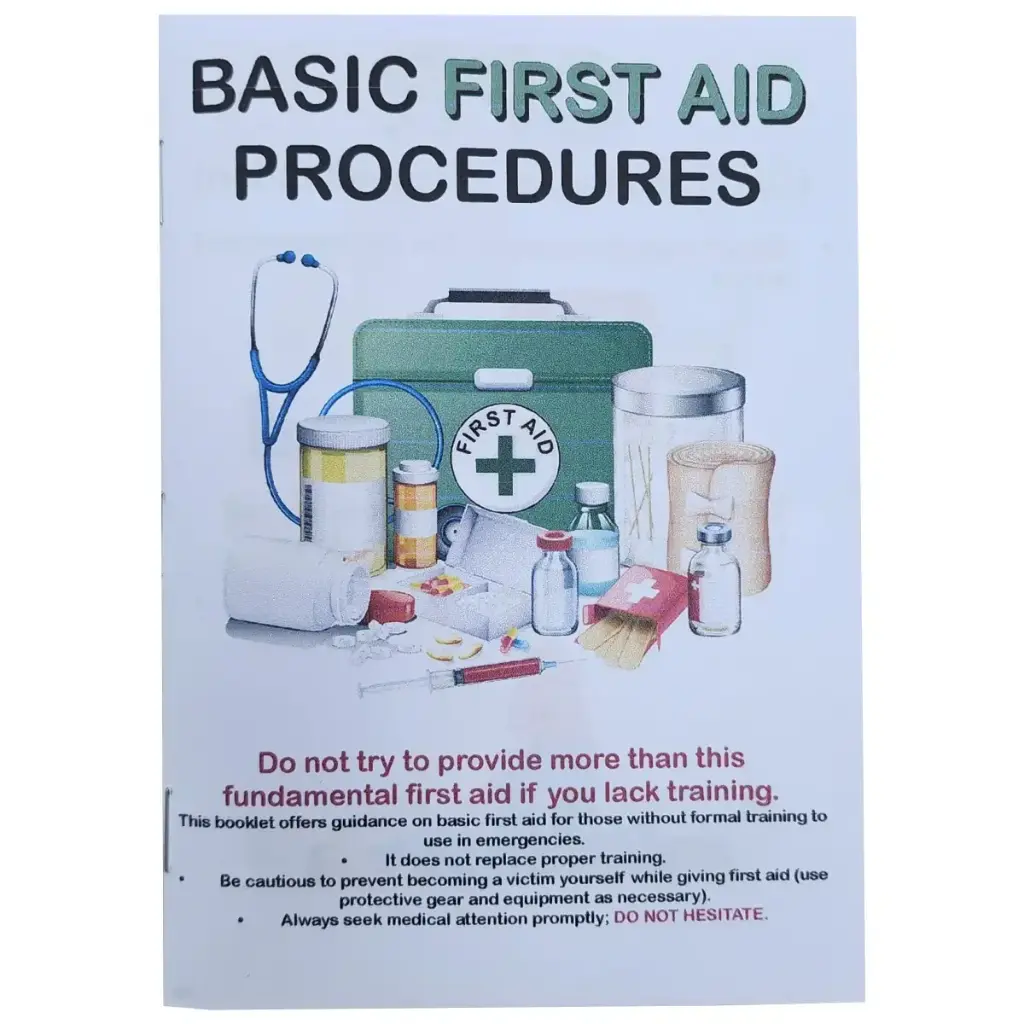 Basic First Aid Procedures Booklet – A5 Size