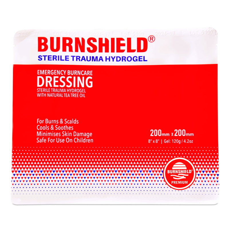 Burnshield Burn Dressing – 200mm × 200mm (Sterile Trauma Hydrogel Foam Dressing)