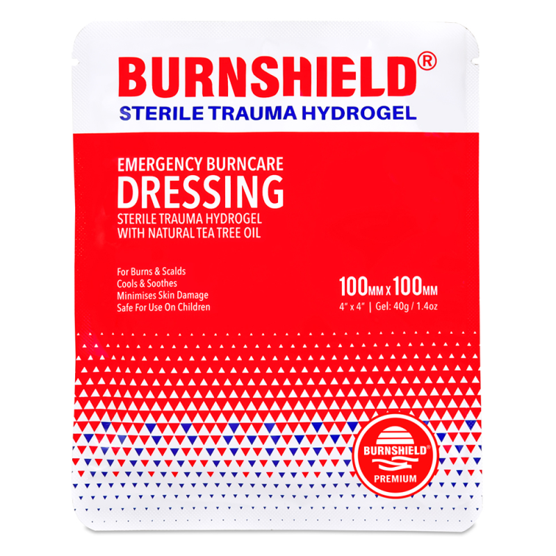Burnshield Burn Dressing – 100mm x 100mm (Sterile Trauma Hydrogel Foam Dressing)